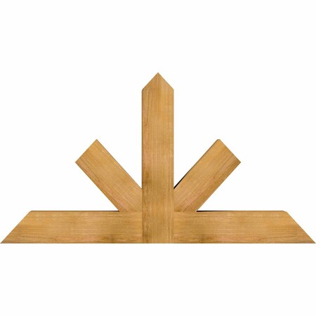 Ekena Millwork Saratoga Rough Sawn Timber Gable Bracket, Western Red Cedar, 60"W x 32"H x 6"D x 6"F, 13/12 Pitch GBW060X32X0606SAR00RWR